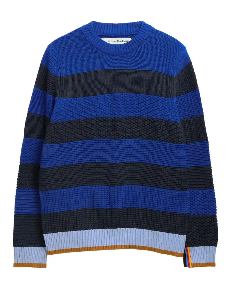 Barbour x Paul Smith gestreifter Southwold Pullover - Blau Blau