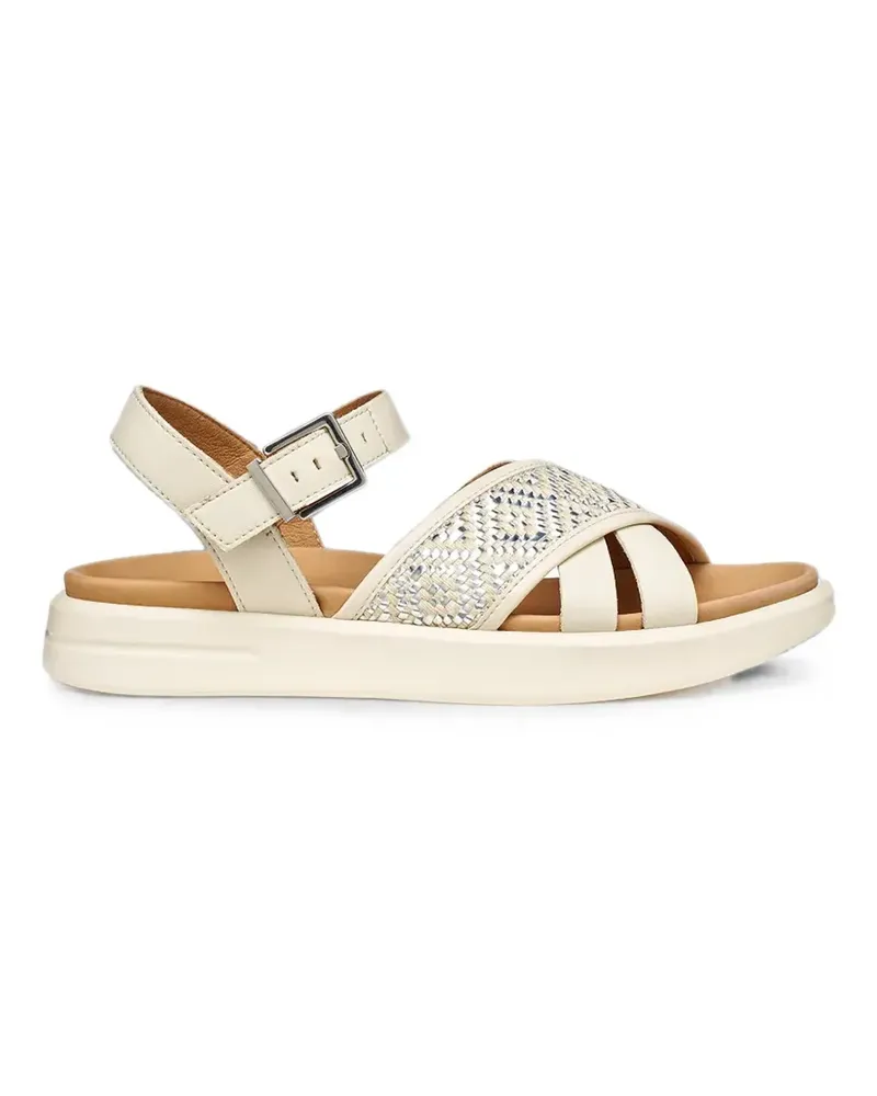 Geox Xand 2S woven-panel buckled sandals - Nude Nude