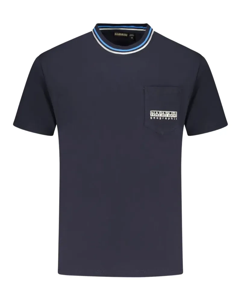 Napapijri logo-embellished pocket T-shirt - Blau Blau
