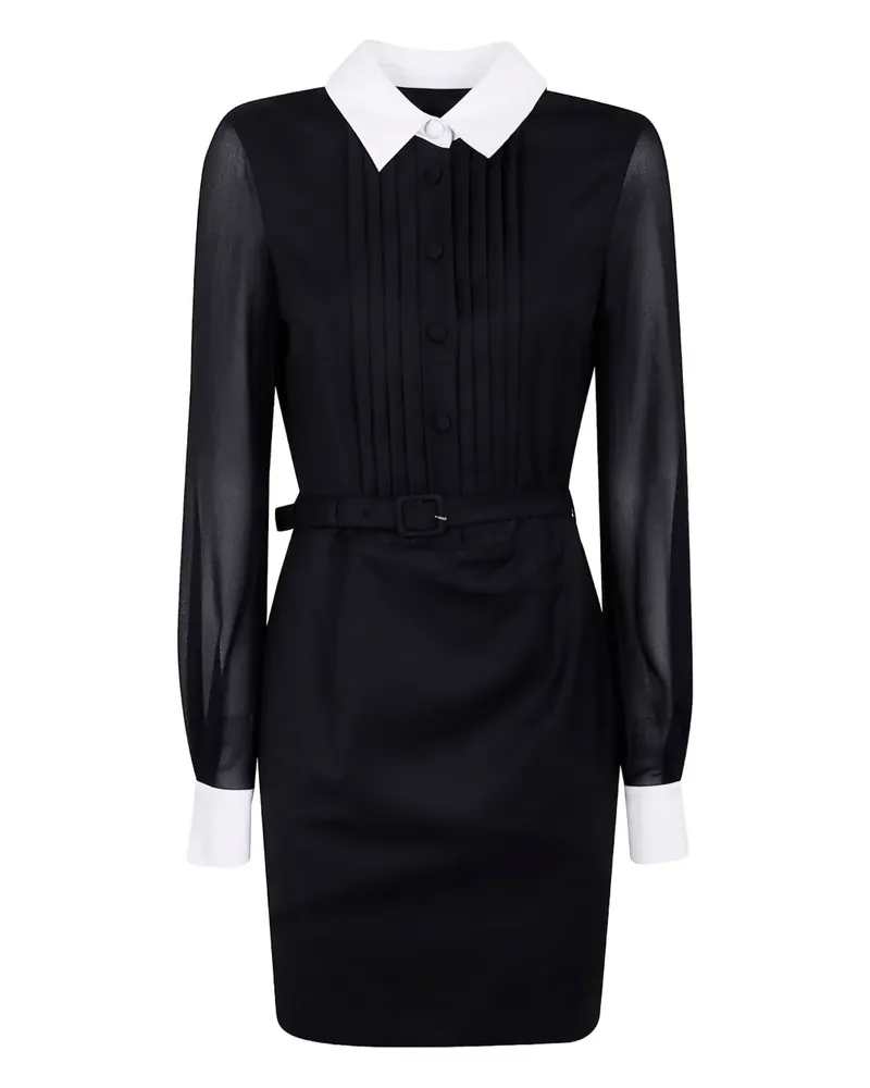 Blumarine Kleid mit Falten - Schwarz Schwarz