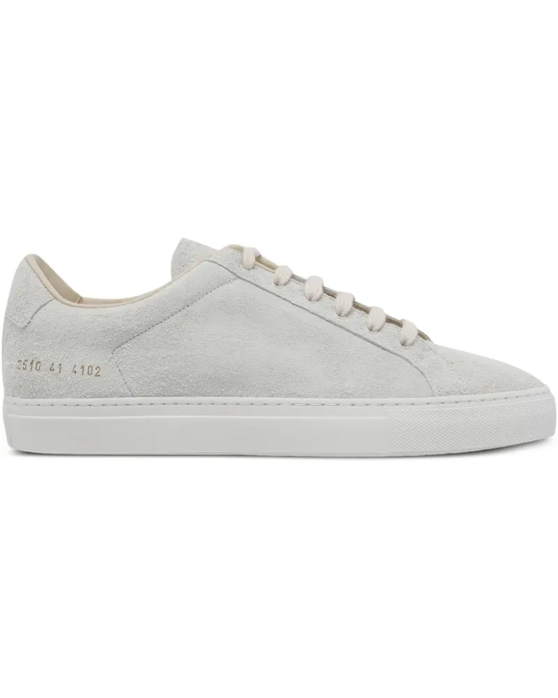 Common Projects logo-detail suede sneakers - Nude Nude