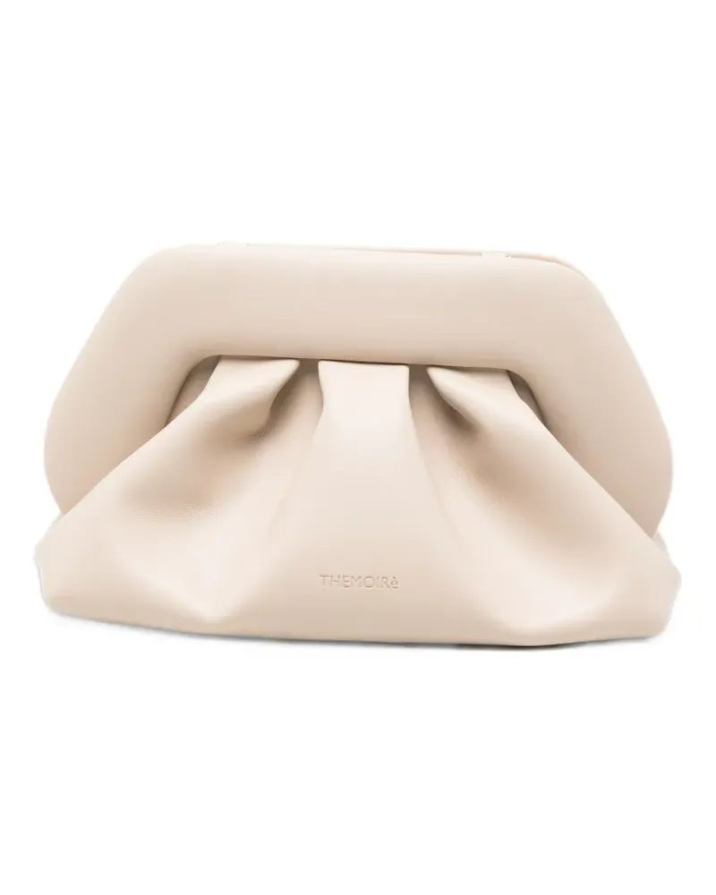 THEMOIRÈ Bios ruched clutch bag - Nude Nude