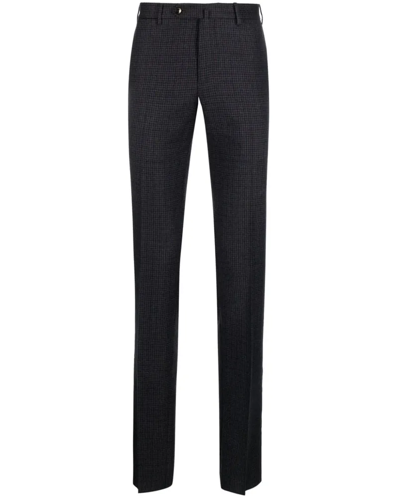 PT TORINO Schmale Hose mit Hahnentrittmuster - Blau Blau