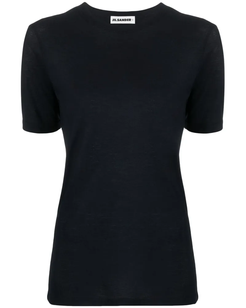 Jil Sander T-Shirt mit Logo-Print - Blau Blau