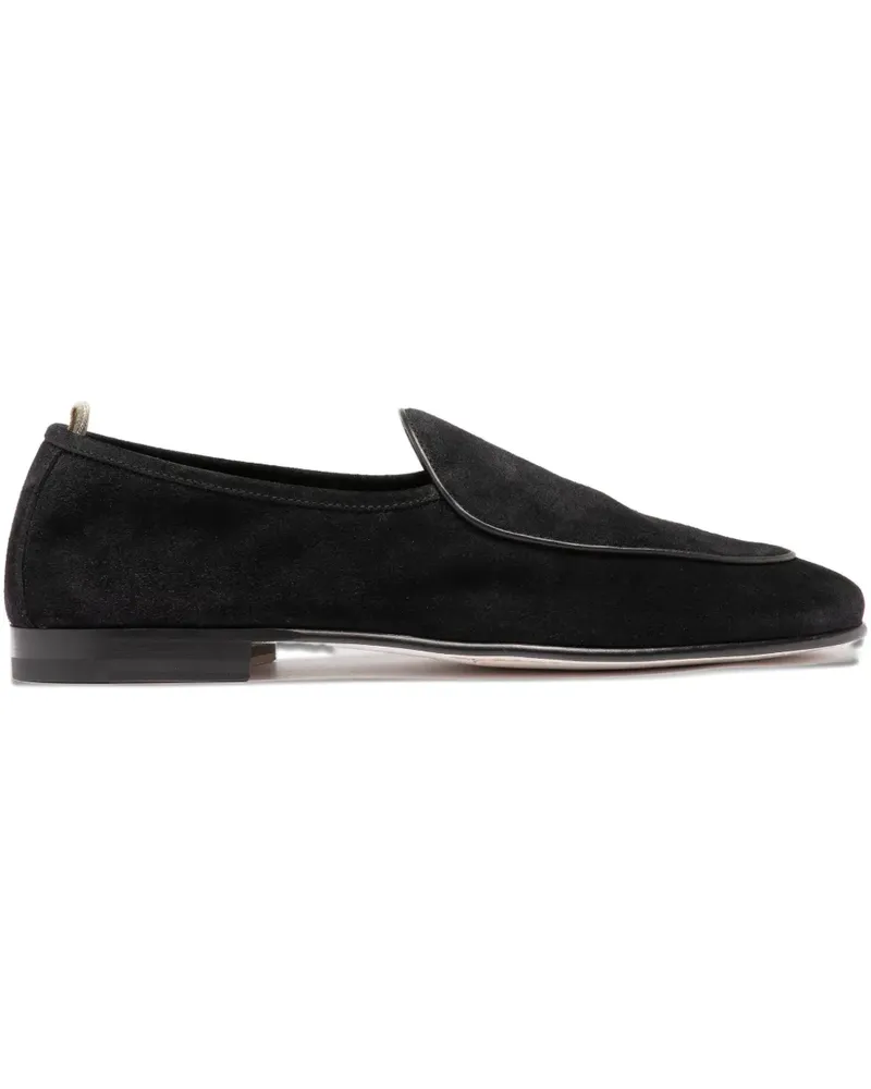 Officine Creative Italia Loafer aus Wildleder - Schwarz Schwarz