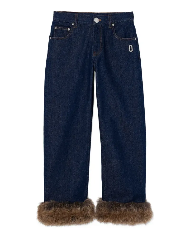 Marc Jacobs Cropped-Jeans aus Faux Fur - Blau Blau