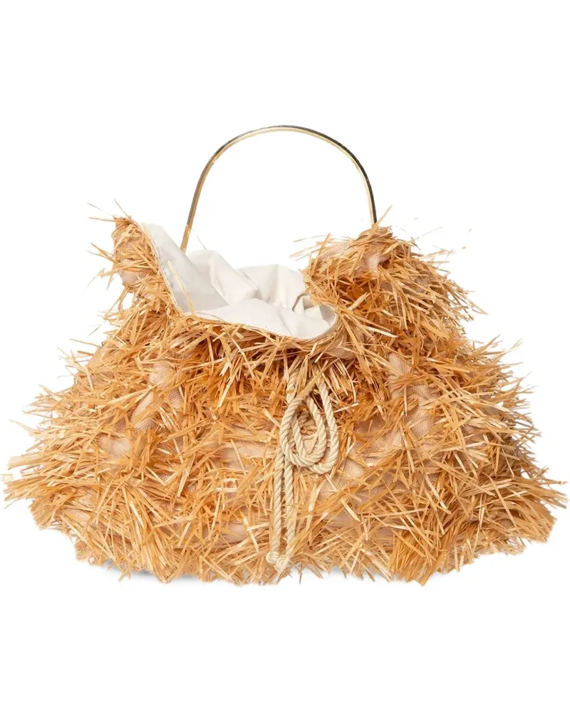 Muller of Yoshiokubo Savanna Tote Bag mit Fransendetail - Nude Nude