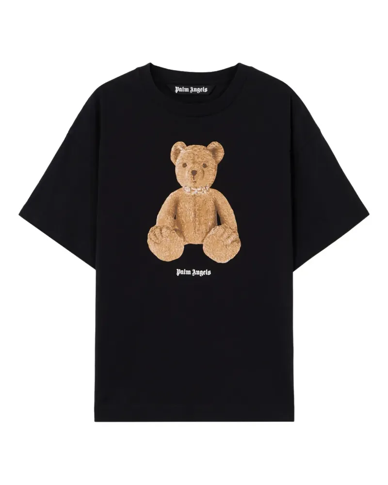 Palm Angels T-Shirt mit Teddy-Print - Schwarz Schwarz