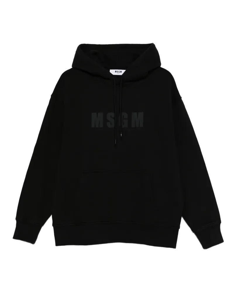 MSGM Hoodie mit Logo-Print - Schwarz Schwarz