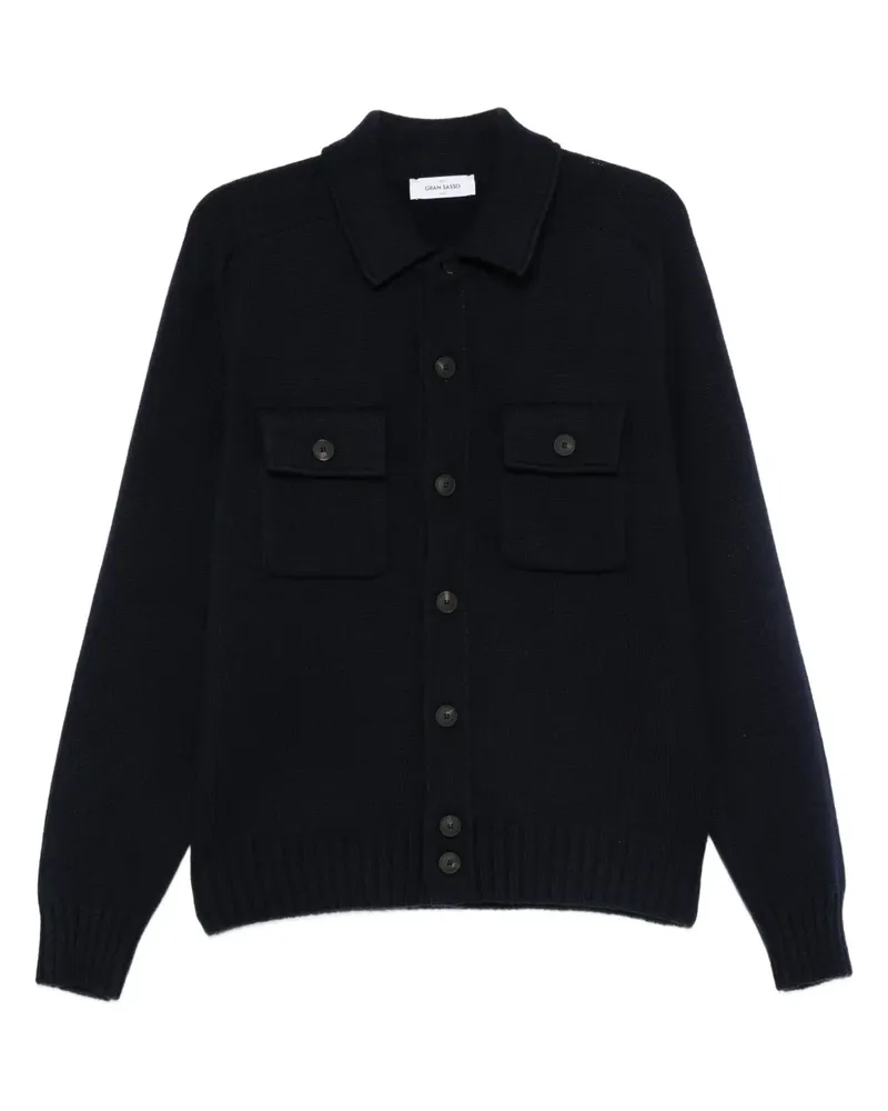 Gran Sasso Klassische Hemdjacke - Blau Blau