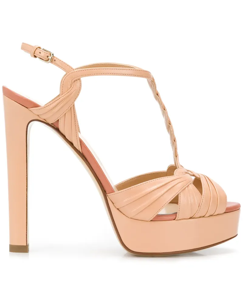 Francesco Russo Sandalen mit T-Riemen - Nude Nude