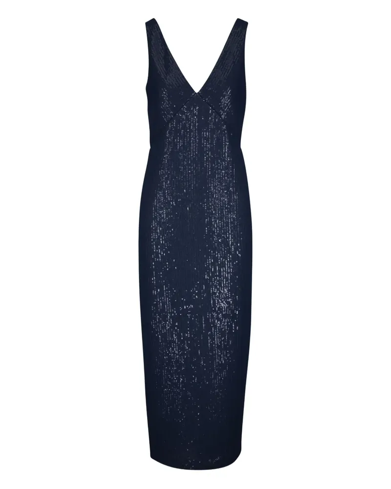 TWP Kleid mit V-Ausschnitt - Blau Blau