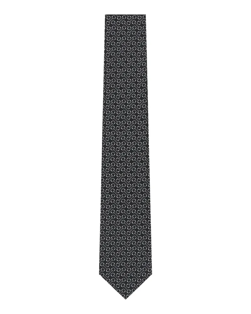 Gucci patterned tie - Schwarz Schwarz