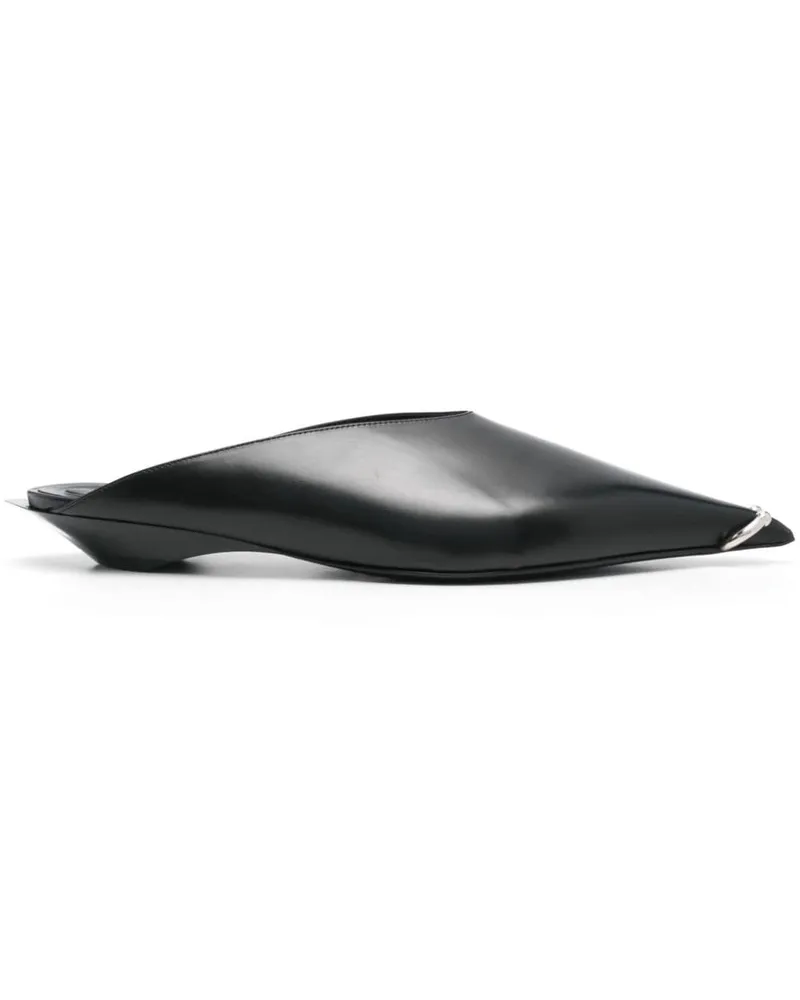 Thierry Mugler Mules mit Piercing - Schwarz Schwarz
