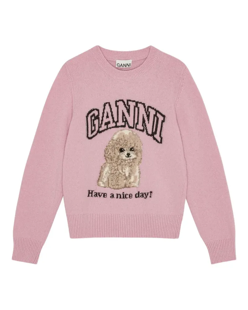 Ganni Dog Pullover - Rosa Rosa