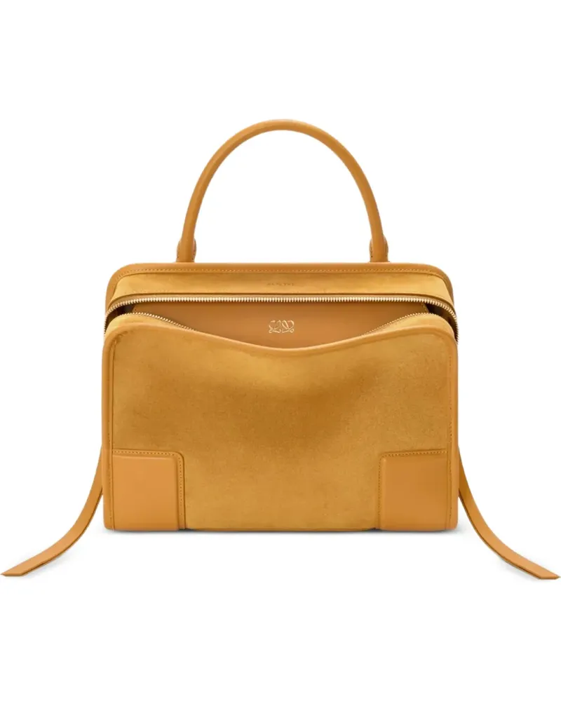 Loewe Mittelgroße Amazona 180 Tote Bag aus Wildleder - Gelb Gelb