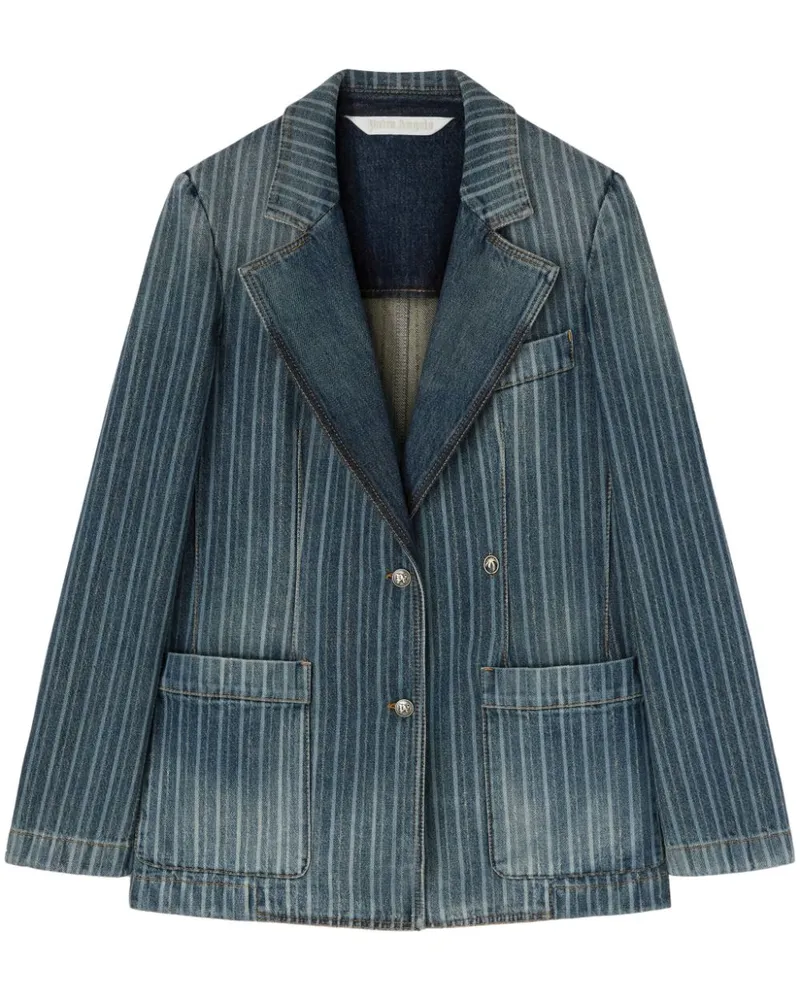 Palm Angels Jeanssakko mit Nadelstreifen - Blau Blau