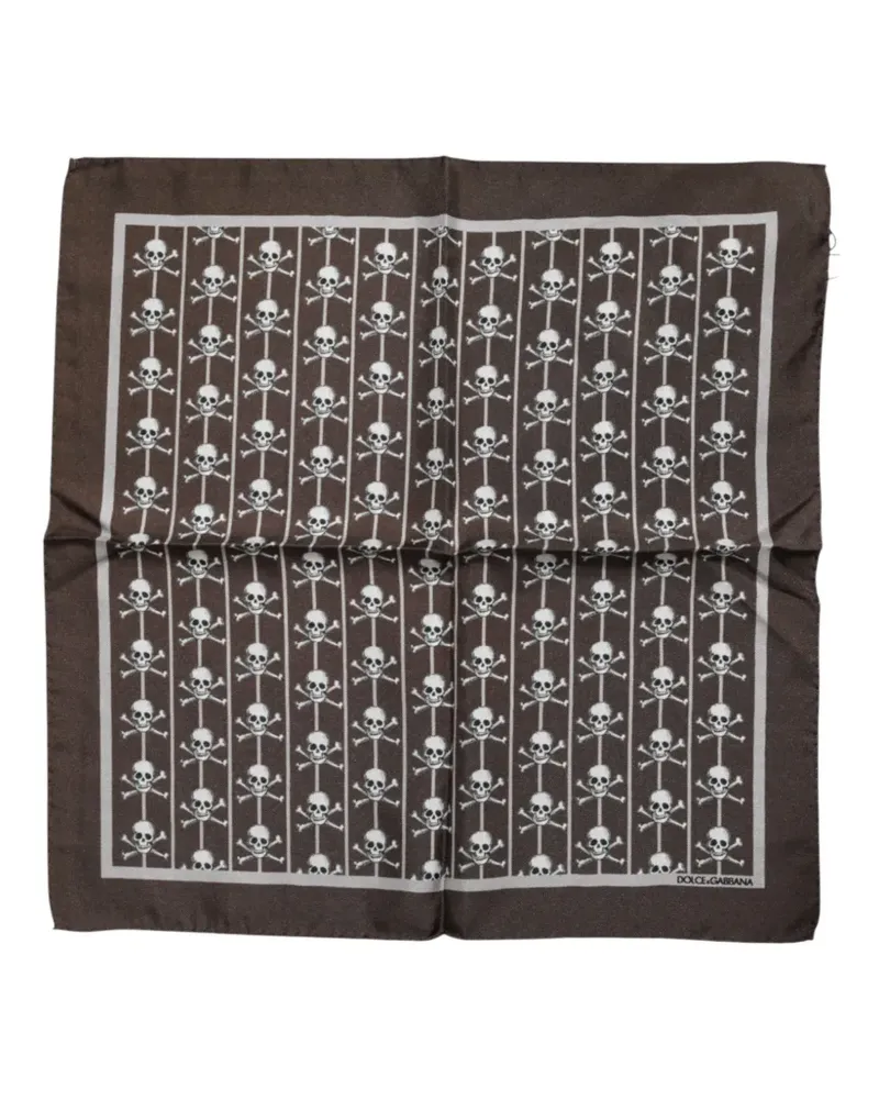 Dolce & Gabbana Einstecktuch mit Print - Braun Braun