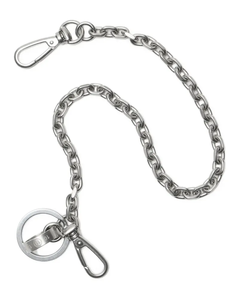 Maison Margiela Numeric signature engraved bag chain - Silber Silber