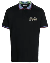 Just Cavalli Poloshirt mit Kontrastrand Schwarz