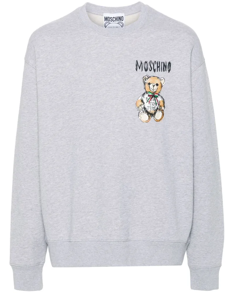 Moschino Sweatshirt mit Teddy-Print - Grau Grau