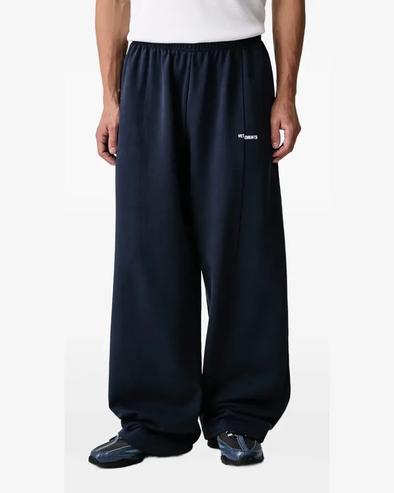 VETEMENTS Jogginghose mit Logo-Stickerei - Blau Blau
