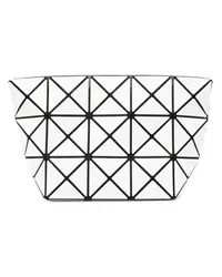 Issey Miyake Lack-Clutch mit geomegrischem Muster Weiß