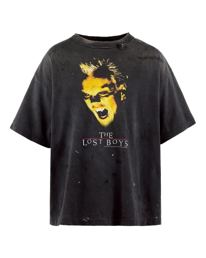 SAINT MXXXXXX T-Shirt mit grafischem Print - Schwarz Schwarz