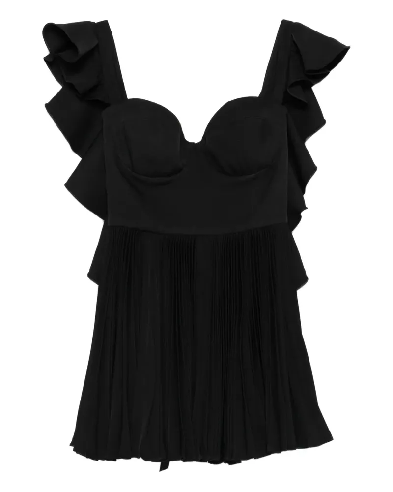 Parlor Kleid mit Volants - Schwarz Schwarz