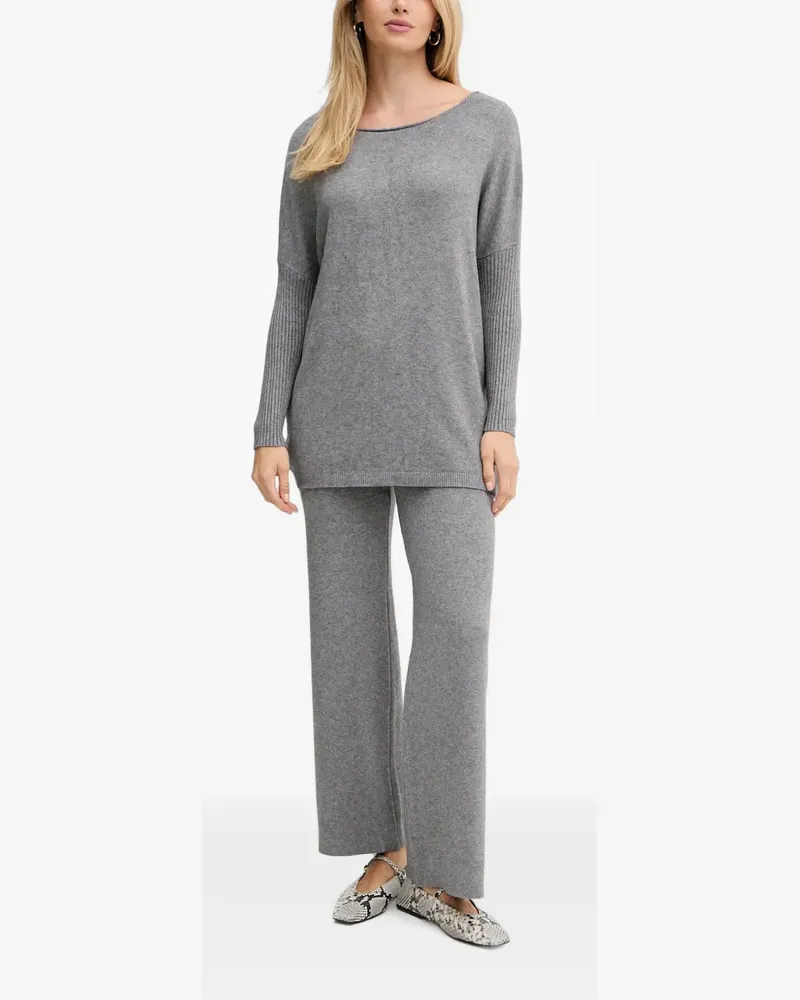 HAVEONE ribbed-knit trousers and sweater set - Grau Grau