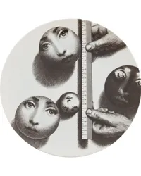 Fornasetti Wandteller mit Print Weiß