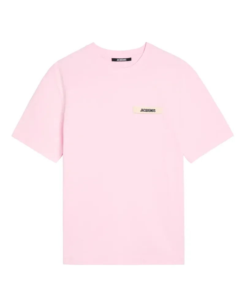 Jacquemus Gros Grain T-Shirt mit rundem Ausschnitt - Rosa Rosa