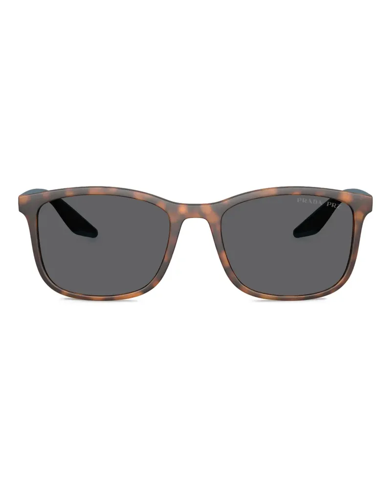 Prada Eckige Sonnenbrille in Schildpattoptik - Braun Braun