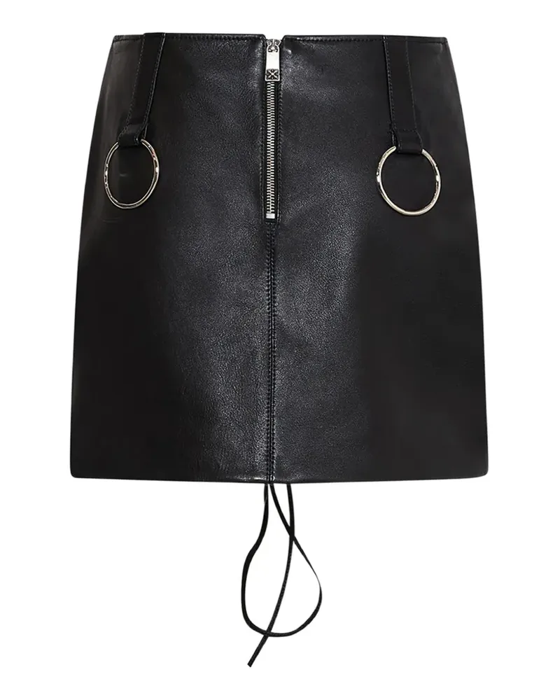 John Richmond Minirock aus Leder - Schwarz Schwarz