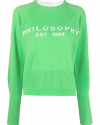 Philosophy Di Lorenzo Serafini Pullover mit Logo-Intarsie Grün