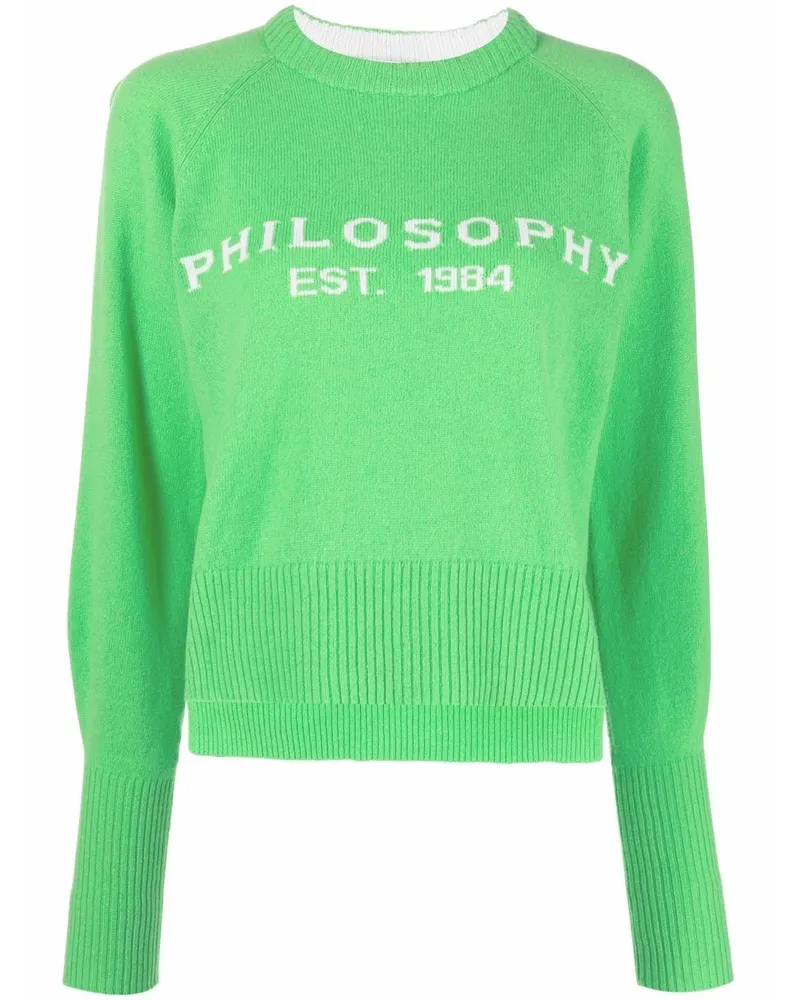 Philosophy Di Lorenzo Serafini Pullover mit Logo-Intarsie Grün