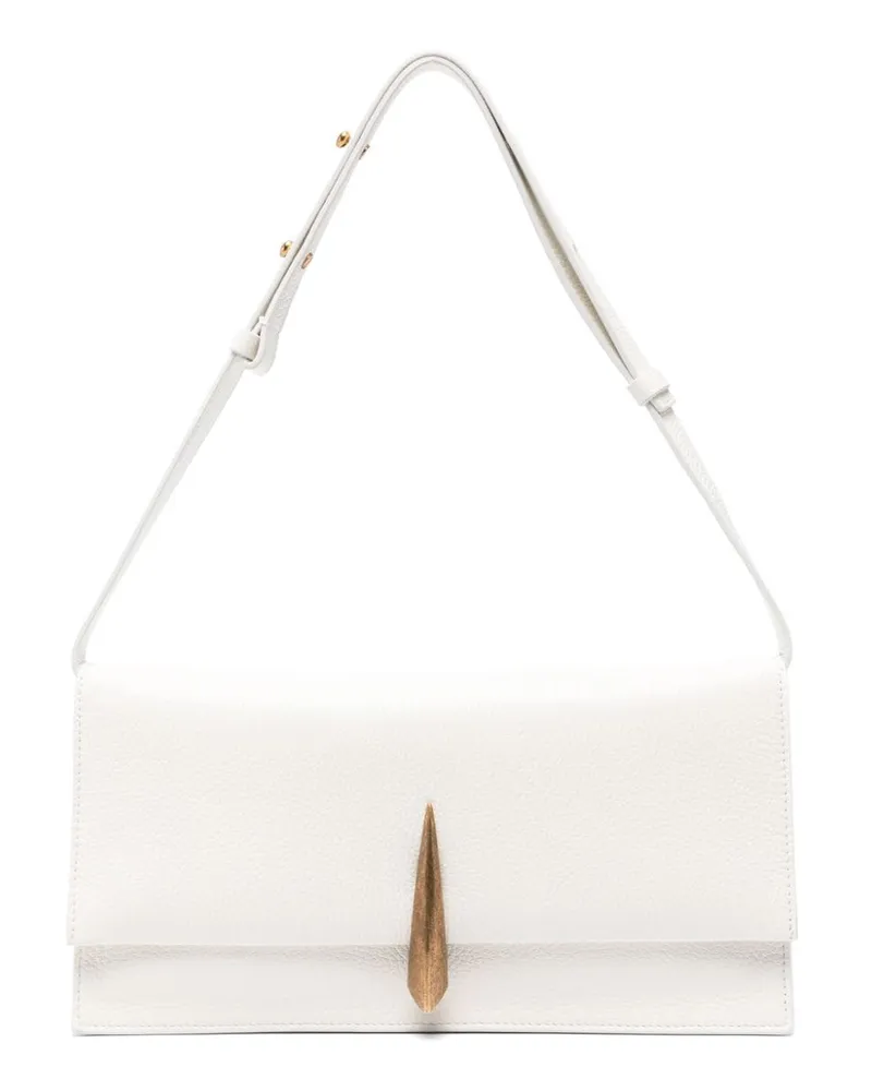 Benedetta Bruzziches Schultertasche aus Leder - Weiß Weiß