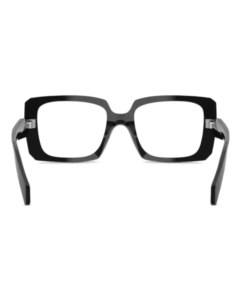 Prada Brille mit geometrischem Gestell - Schwarz Schwarz