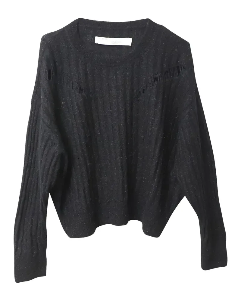 IRO distressed-detail crew-neck sweater - Schwarz Schwarz