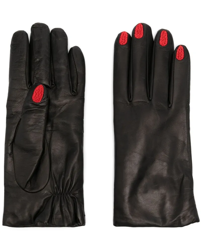 Vivetta Handschuhe aus Leder - Schwarz Schwarz