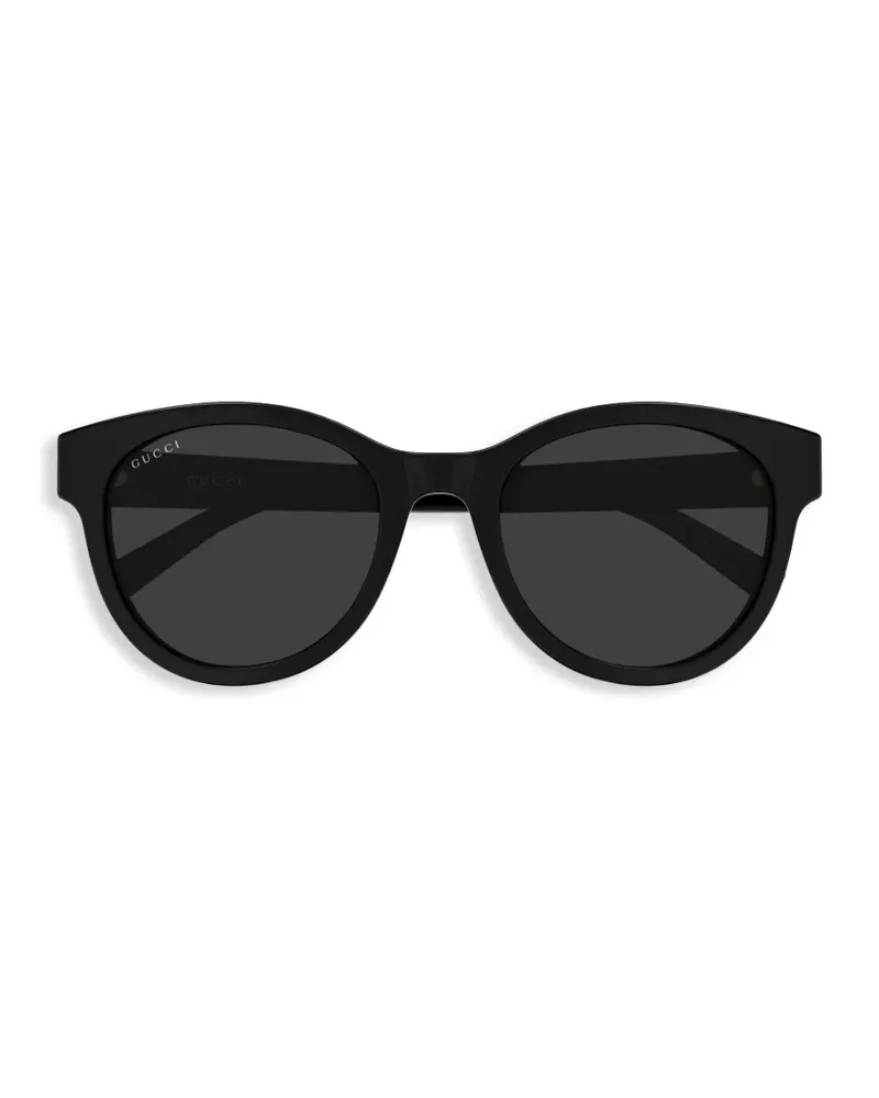 Gucci Sonnenbrille mit rundem Gestell - Schwarz Schwarz