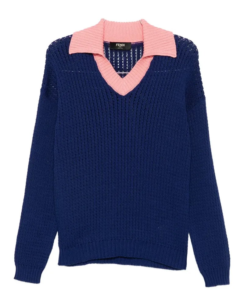 Fendi ribbed-knit sweater - Blau Blau