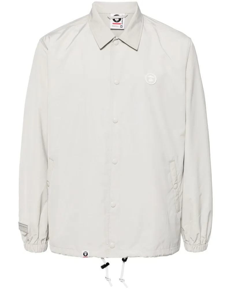 BAPE Jacke mit Logo-Patch - Grau Grau