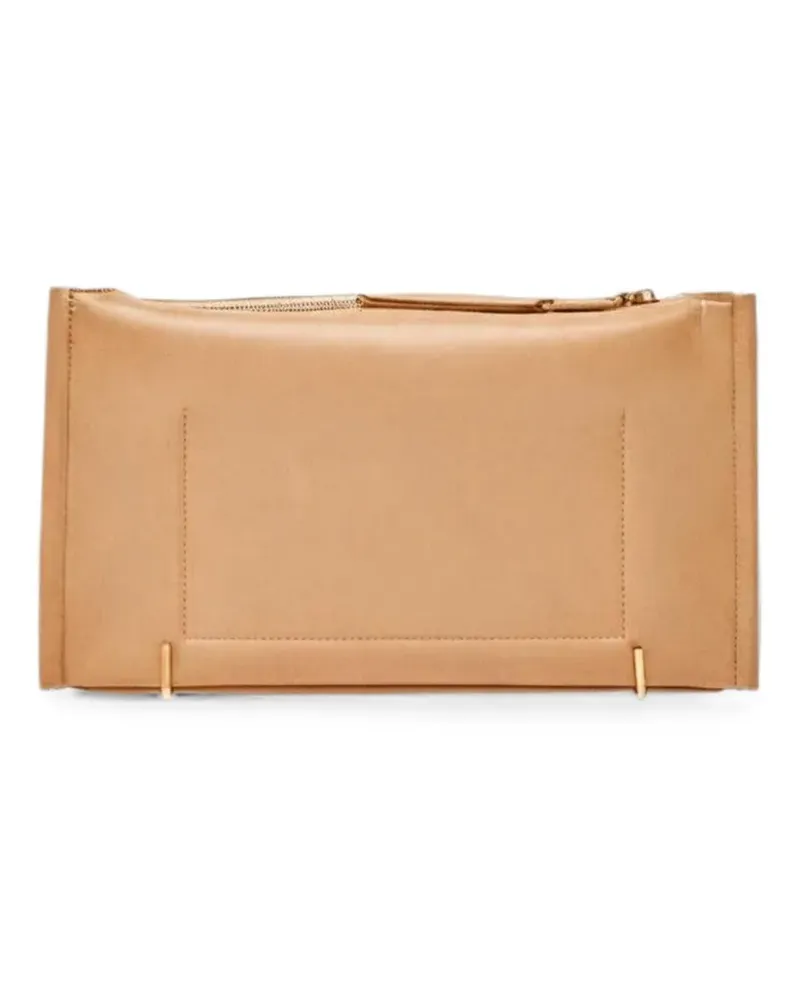 Elisabetta Franchi Shopper mit Logo-Gravur - Nude Nude