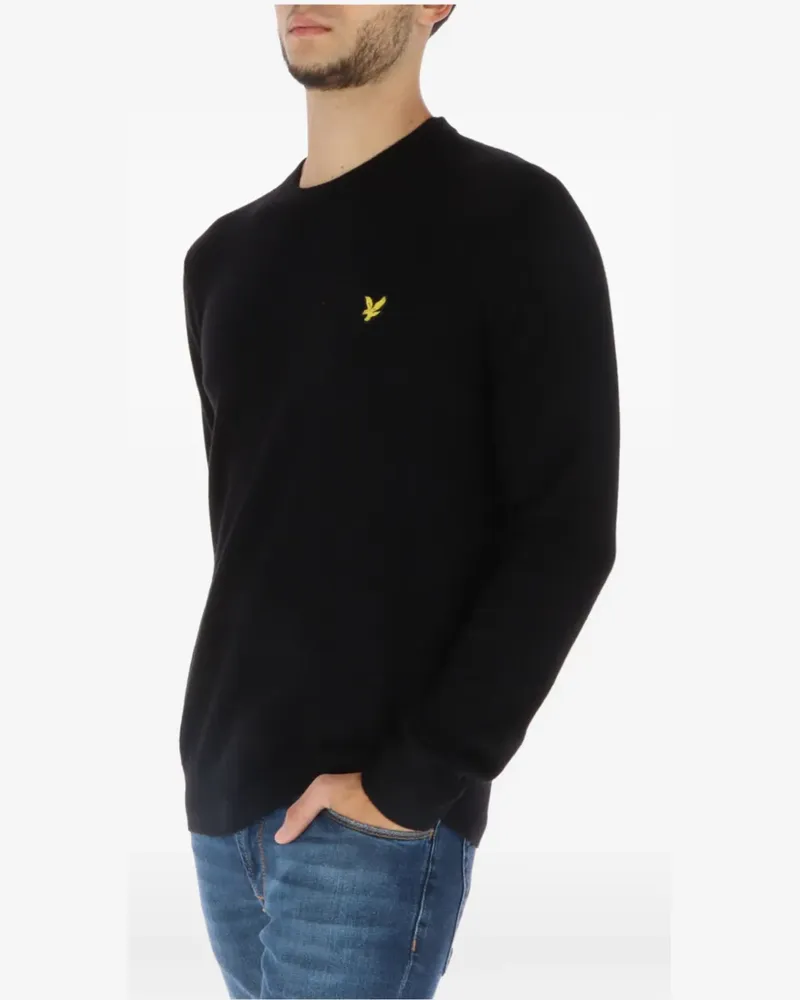 Lyle & Scott Pullover mit Logo-Stickerei - Schwarz Schwarz