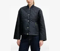 Gesteppte Jacke mit Knöpfen - Blau