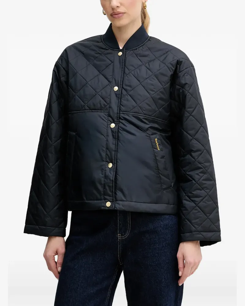 Barbour Gesteppte Jacke mit Knöpfen - Blau Blau