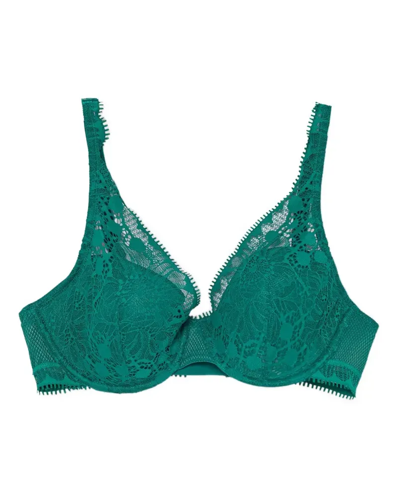 Chantelle lace-overlay underwired bra - Grün Grün
