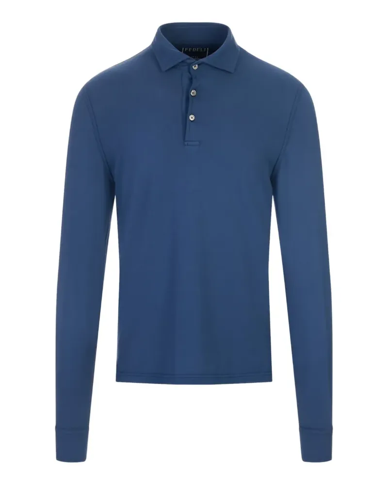 Fedeli long-sleeve polo shirt - Blau Blau