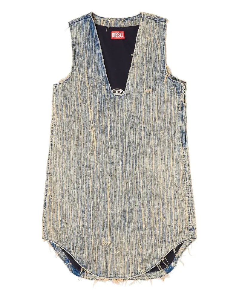 Diesel Asymmetrisches De Laris Kleid mit V-Ausschnitt - Blau Blau